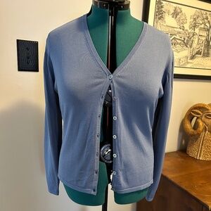 Karen Kane Lifestyle Blue Open Front Cardigan Lightweight Rayon Blend XL